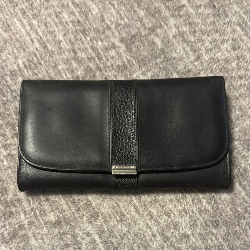 Coach Bridle Black Leather Full Size Wallet